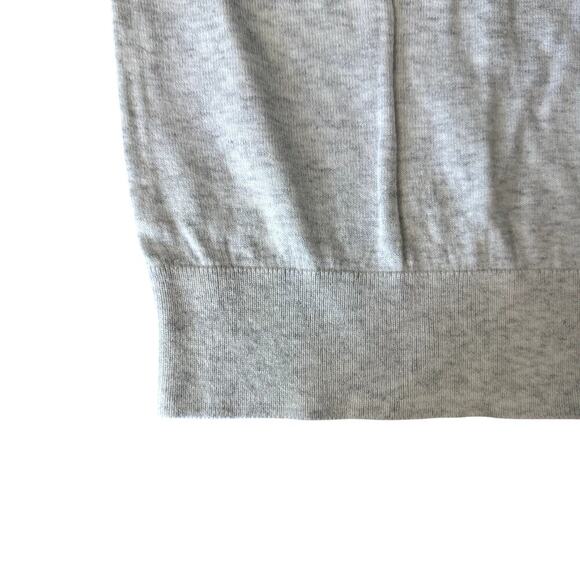 Banana Republic Gray Crew Neck Cotton Light Sweater Women's Size Medium - Picture 2 of 5